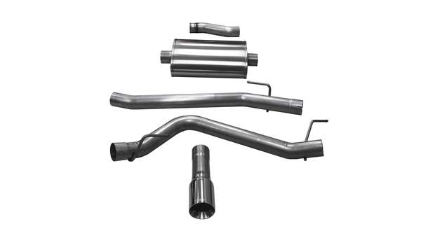 21061 Jeep Gladiator 3.0 Inch Cat Back Sport For 20-Pres Gladiator 3.6 Liter V6 Single Side Exit with 3 Inch Turn Down Tip Corsa Performance