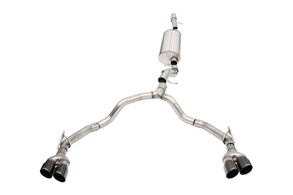 Corsa Sport 3.5 in Cat-Back DRE 4.0 in Twin Gloss Black Tips | 2021-2025 Chevrolet Tahoe, GMC Yukon Denali 6.2L 21129BLK