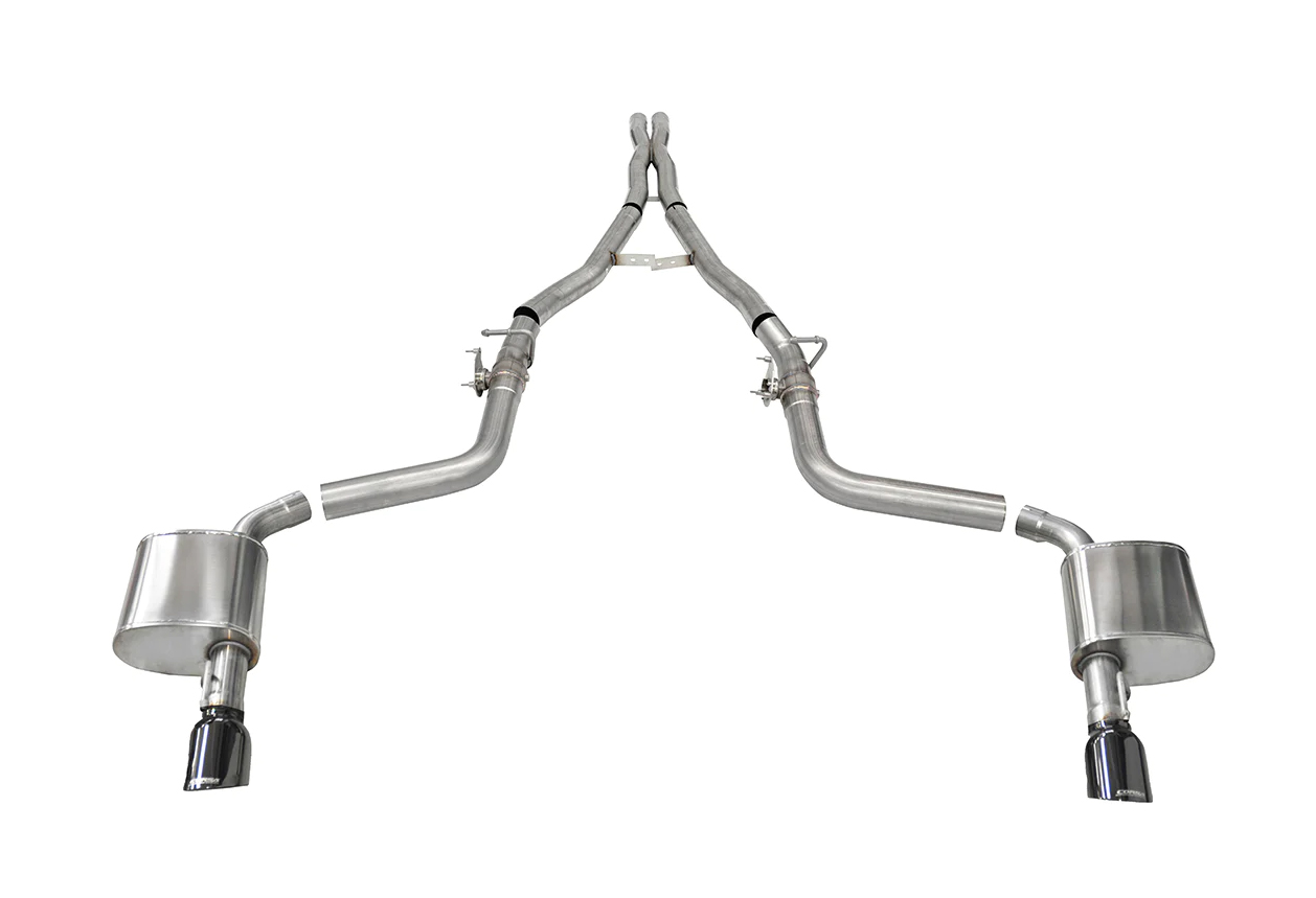 2.75 IN VALVED CAT-BACK SINGLE 4.5 IN TIPS XTREME SOUND LEVEL | 2015-23 CHARGER 6.4L 6.2L 21072BLK
