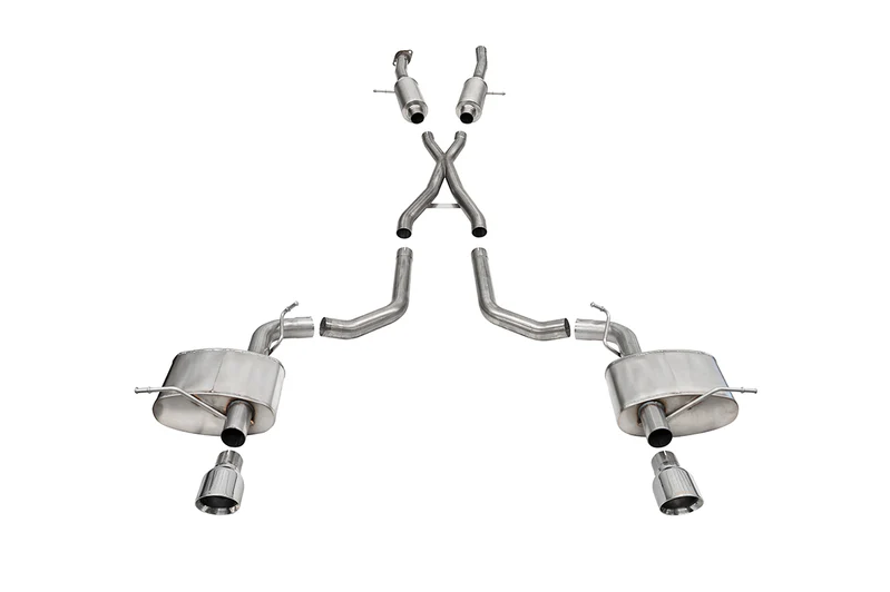 Corsa Sport Catback For Dodge Durange SRT 392 2018-24 Polished Tips 21197
