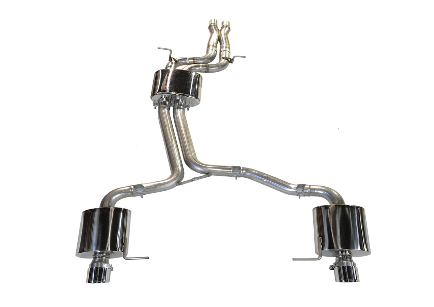 AWE Non-Resonated Exhaust System (Downpipe-Back) for 8R Q5 3.2L -- Chrome Silver Tips 3020-32018