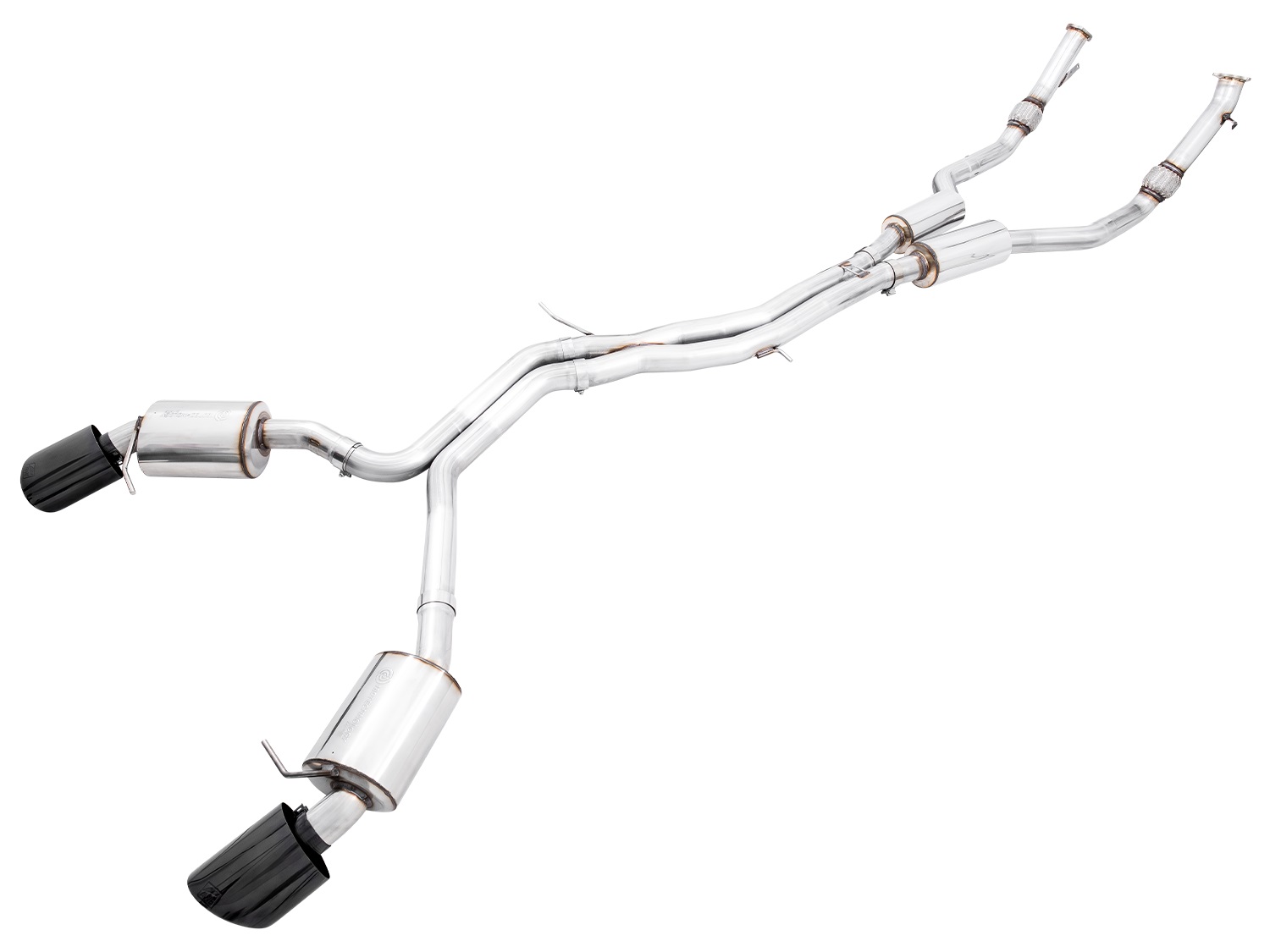 AWE Touring Edition Exhaust for Audi B9 RS 5 Coupe - Resonated - Diamond Black RS-style Tips 3015-33112