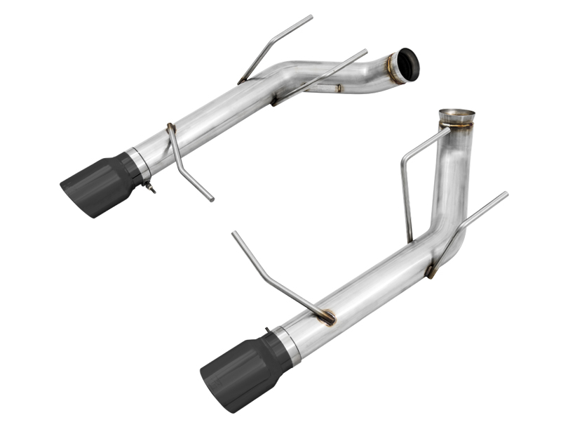 AWE Track Edition Axle-back Exhaust for the S197 Ford Mustang GT - Diamond Black Tips 3020-33044