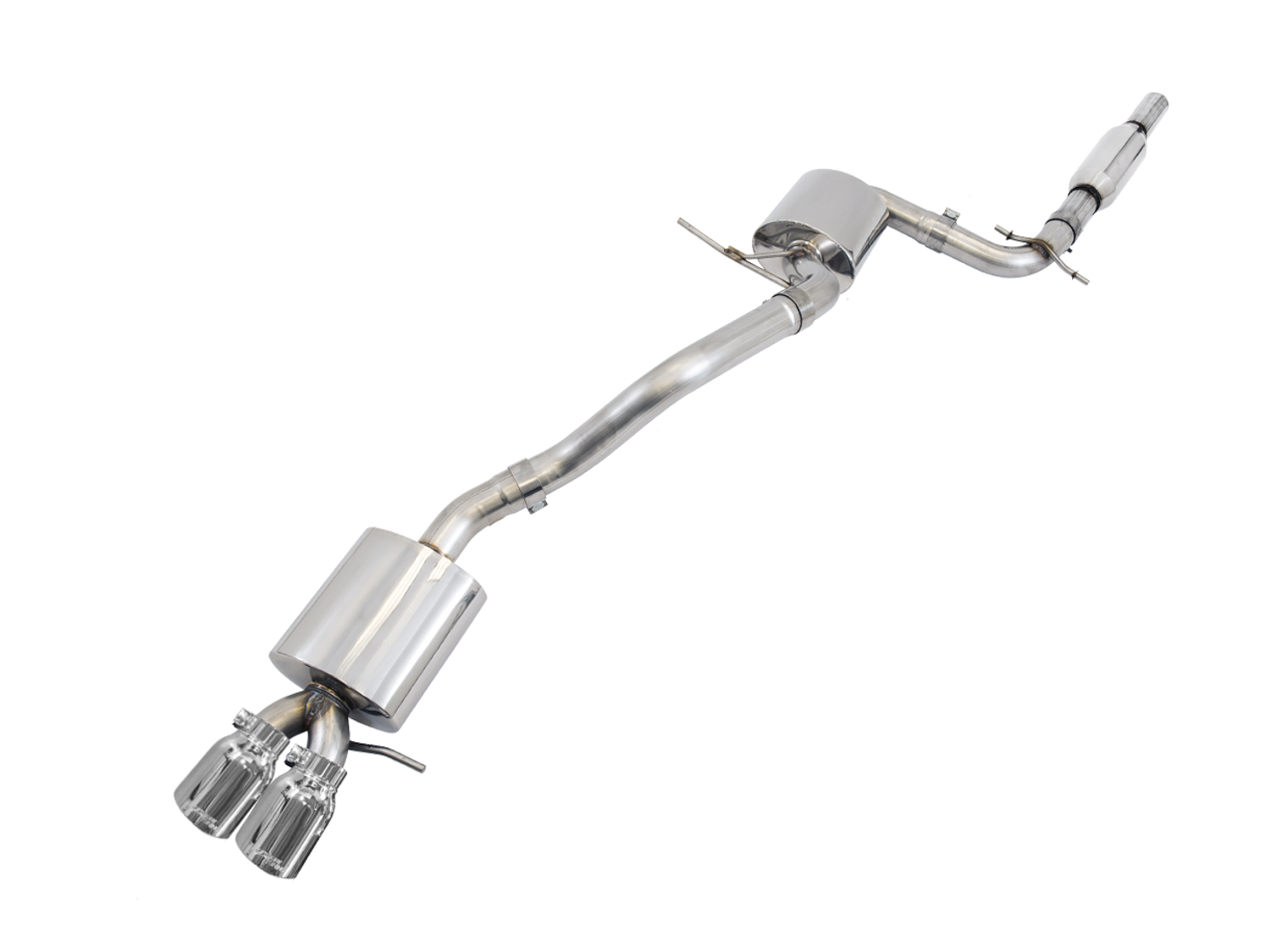 AWE Touring Edition Exhausts for MK5 Jetta, MK6 Sportwagen 2.5L - Chrome Silver Tips 3015-22056