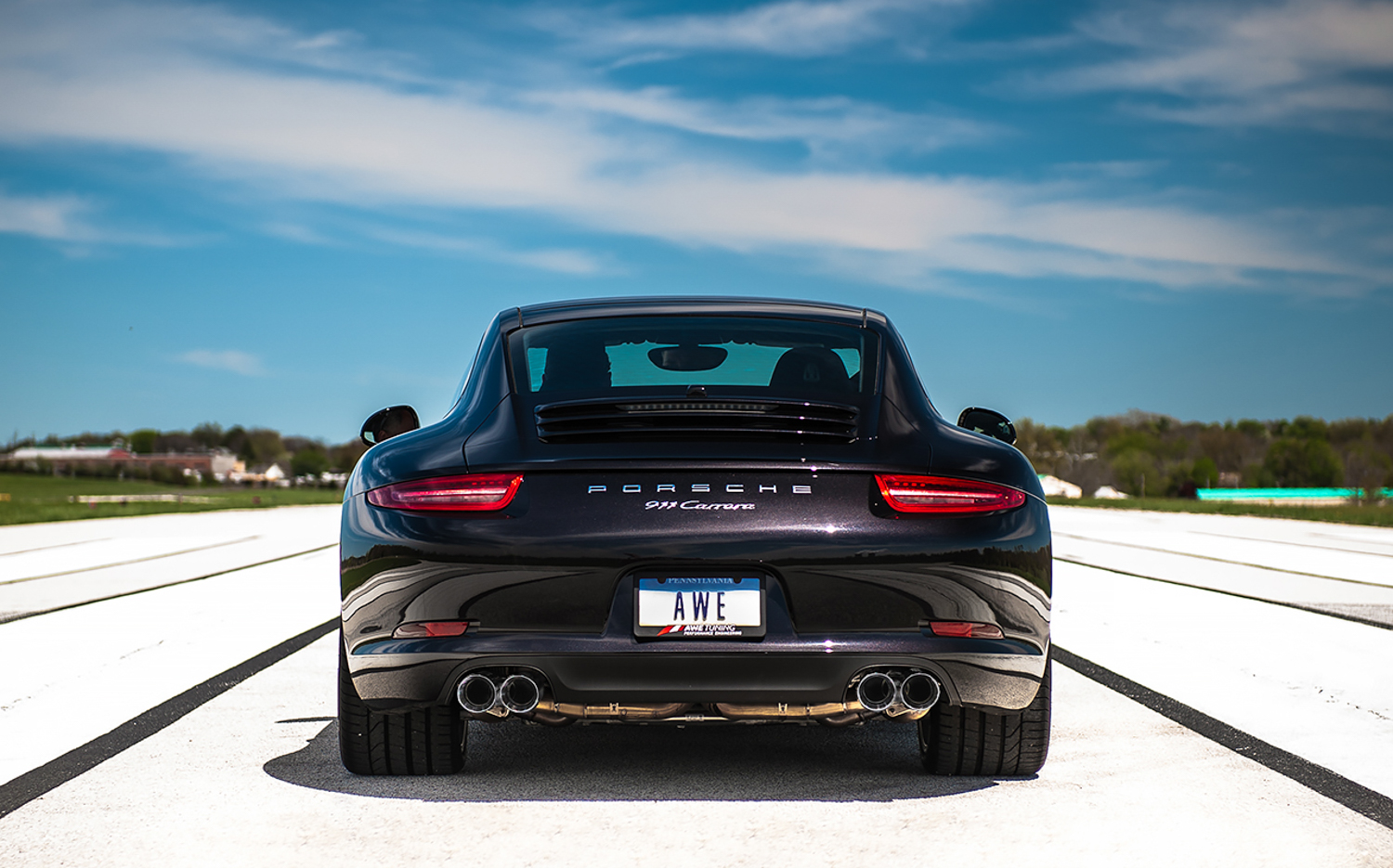 AWE Performance Exhaust for 991 Carrera - Chrome Silver Tips 3015-32044