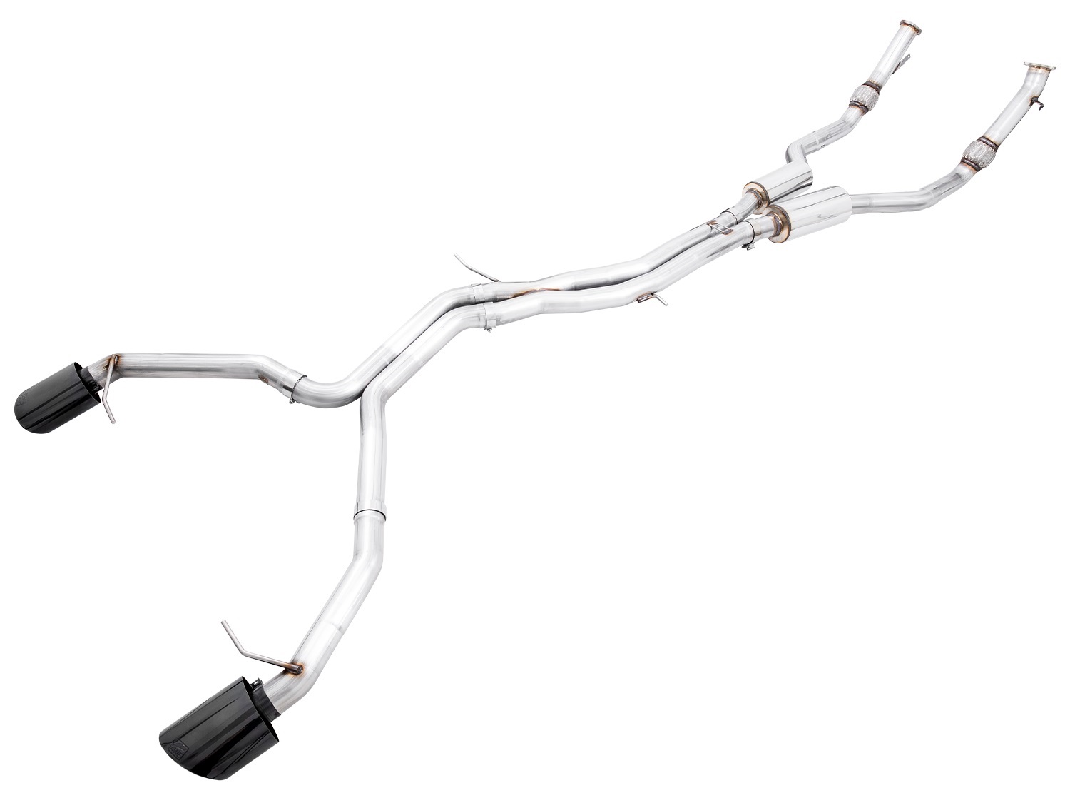 AWE Track Edition Exhaust for Audi B9 RS 5 Coupe - Resonated - Diamond Black RS-style Tips 3015-33110
