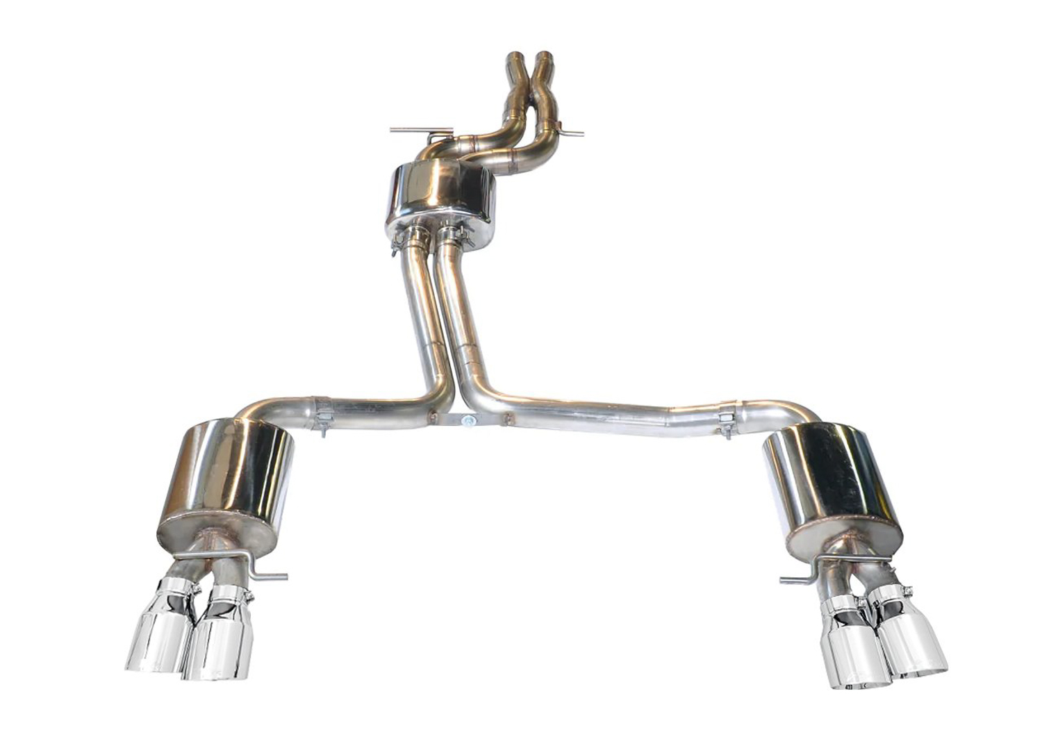 AWE Touring Edition Exhaust for Audi B8 S4 3.0T - Chrome Silver Tips (102mm) 3010-42016