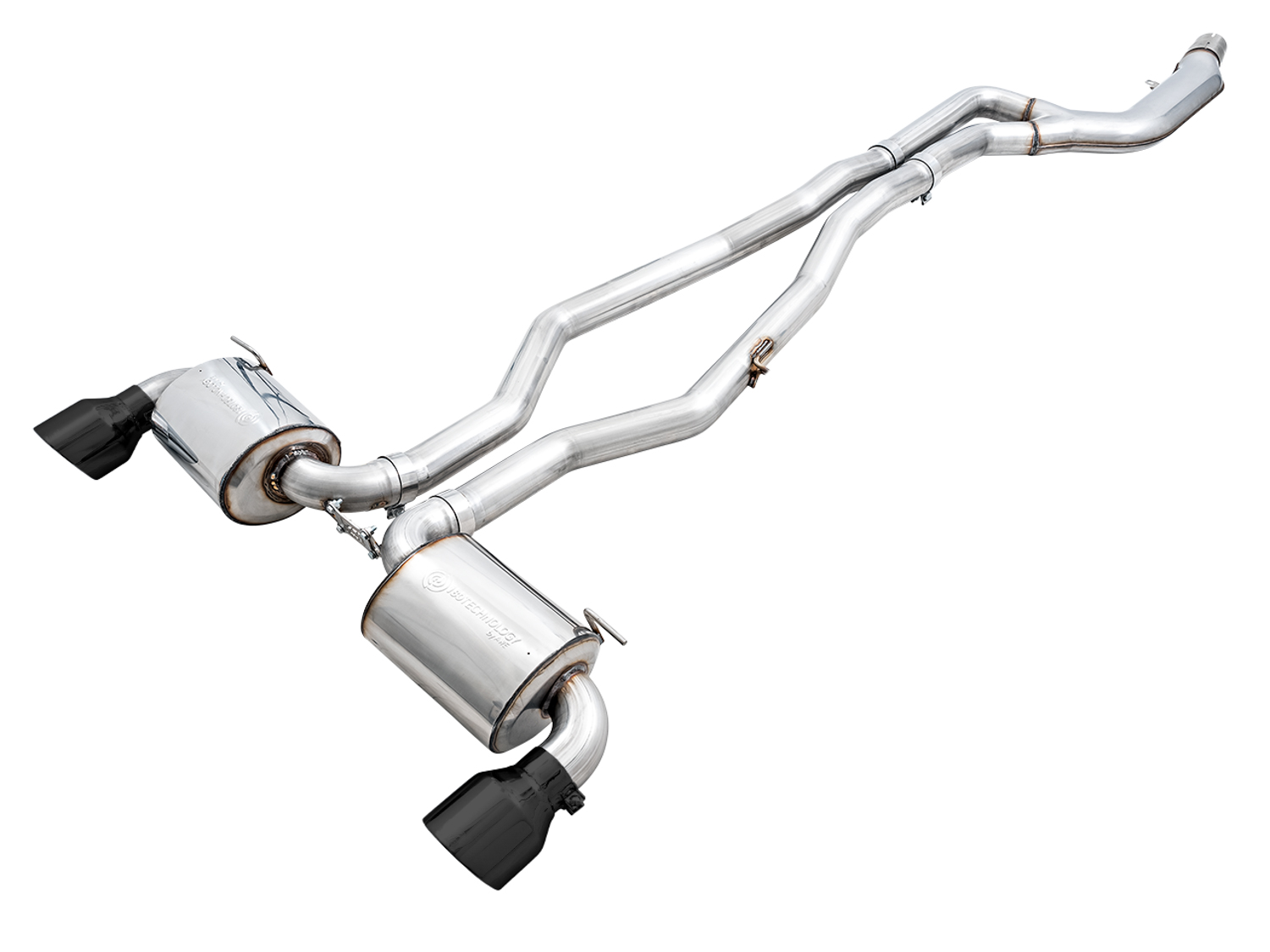 AWE Non-Resonated Touring Edition Exhaust for A90 Supra - 5" Diamond Black Tips 3020-33072