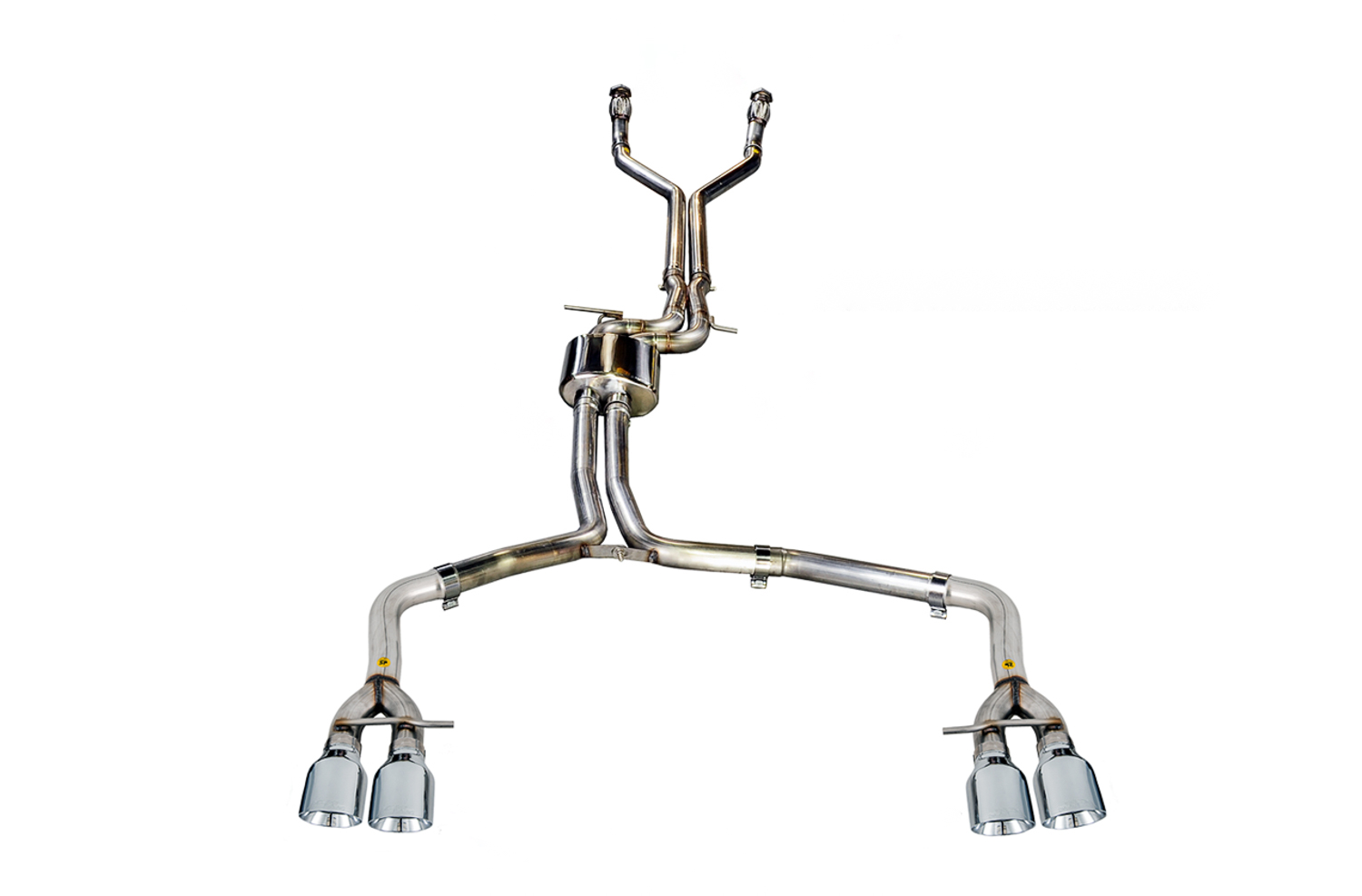 AWE Track Edition Exhaust for Audi C7 S6 4.0T - Chrome Silver Tips 3020-42042