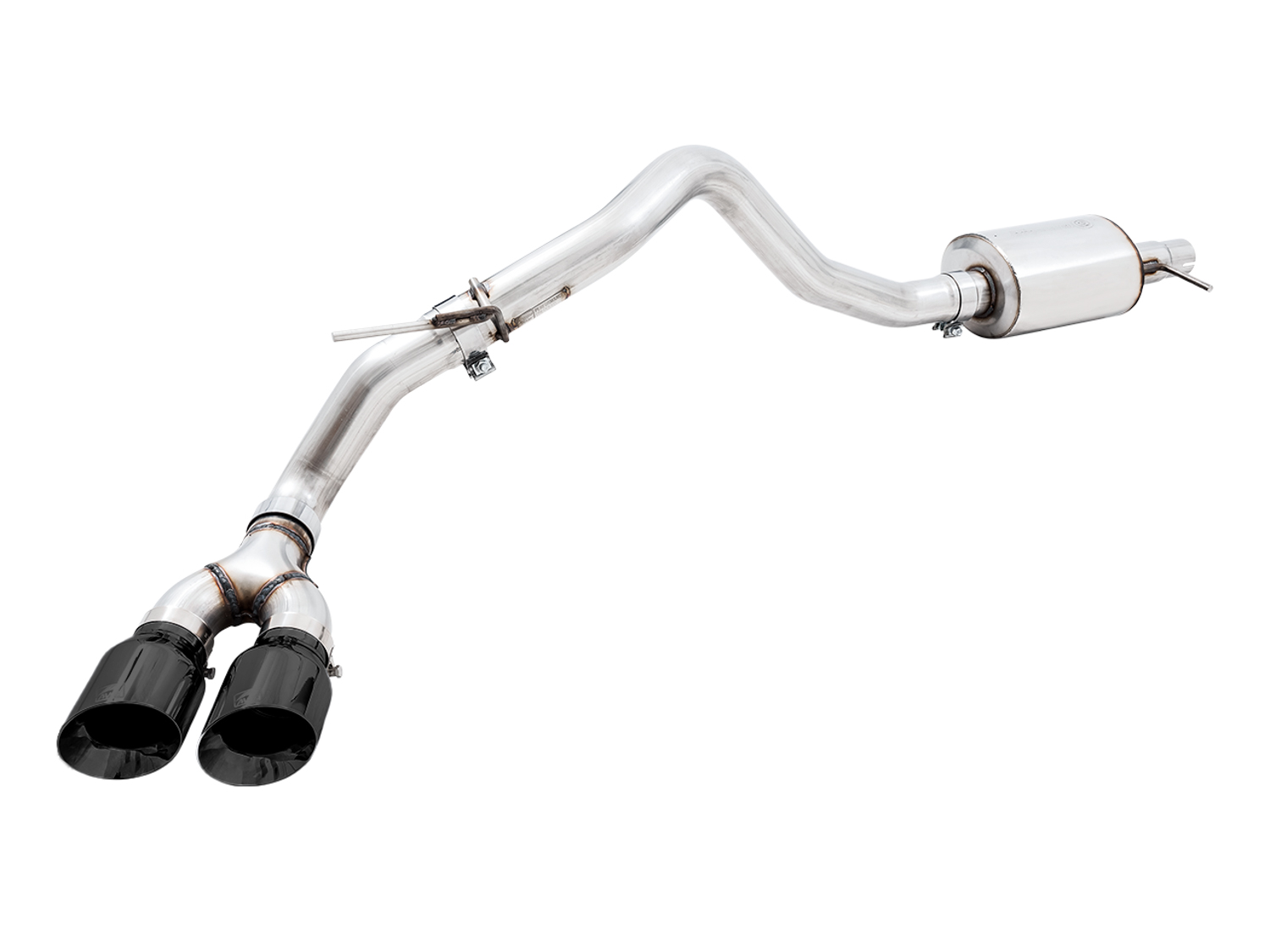 AWE 0FG Exhaust with BashGuard for Ford Ranger - Dual Diamond Black Tips 3015-23064