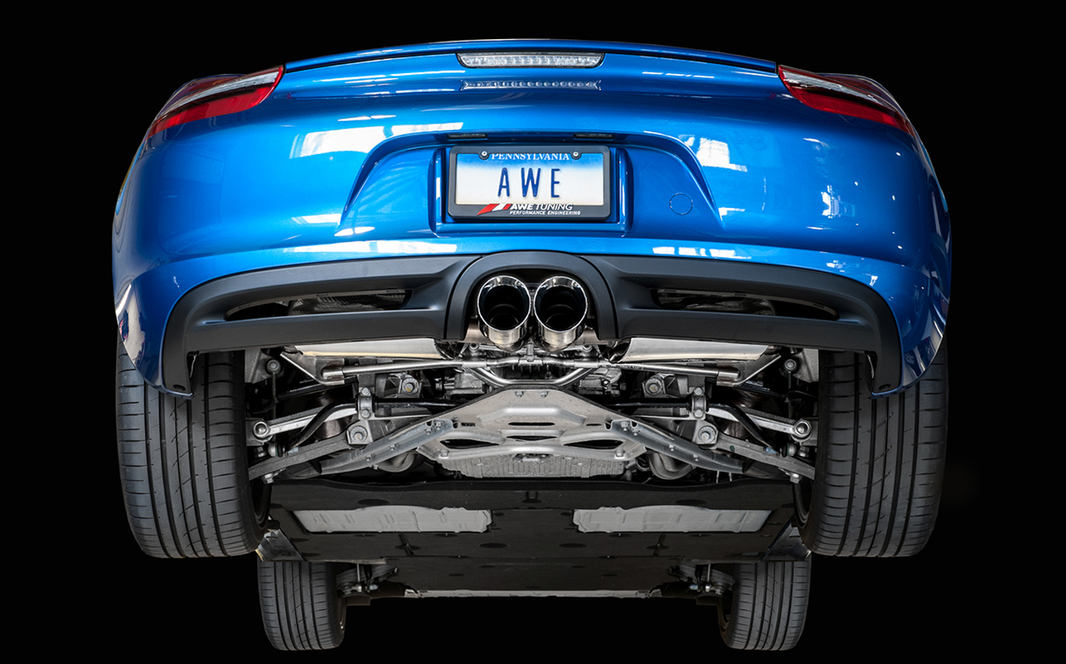 AWE Performance Exhaust System for Porsche 981 - With Diamond Black Tips 3010-33024