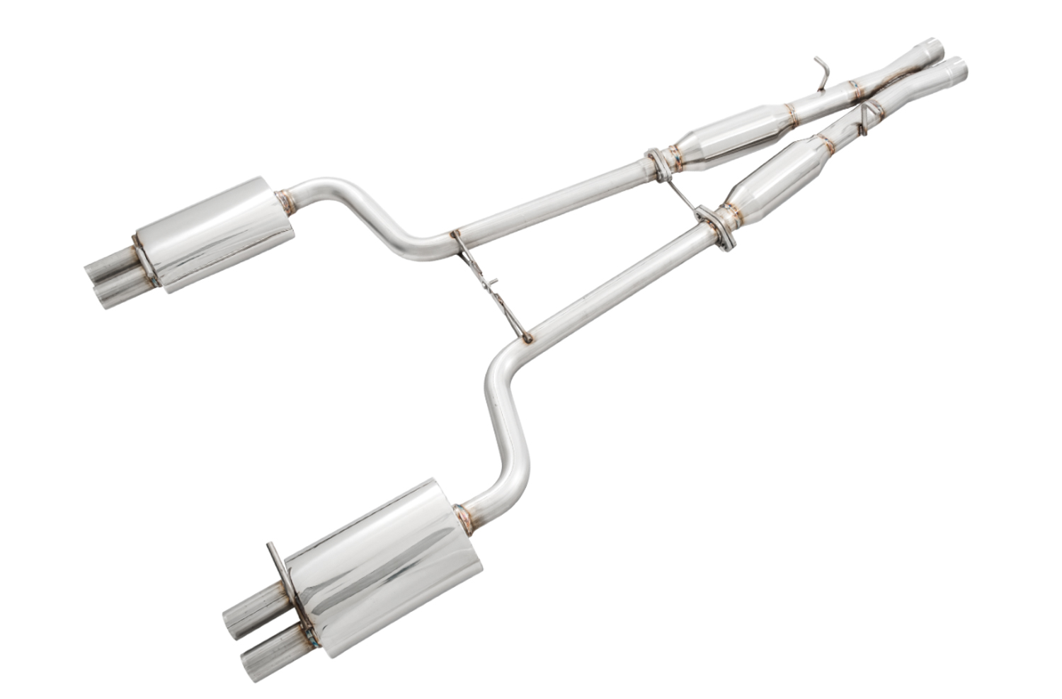 AWE Touring Edition Exhaust for Audi B7 S4 - Diamond Black Tips 3015-43016