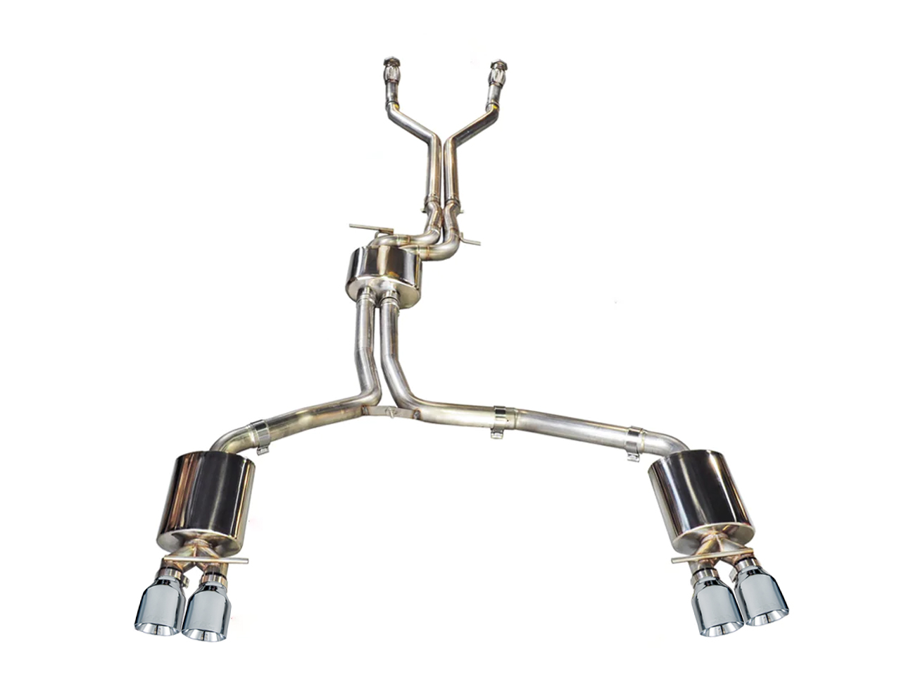AWE Touring Edition Exhaust for Audi C7 S7 4.0T - Chrome Silver Tips 3015-42012