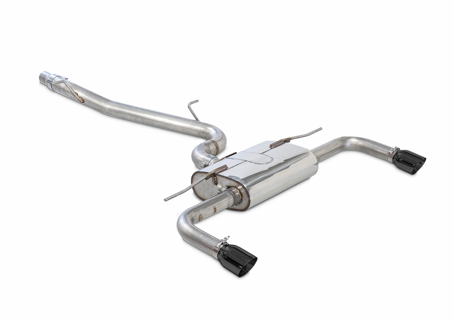 AWE Touring Edition Exhaust for Audi 8V A3 2.0T - Dual Outlet, Diamond Black 90 mm Tips 3015-32058