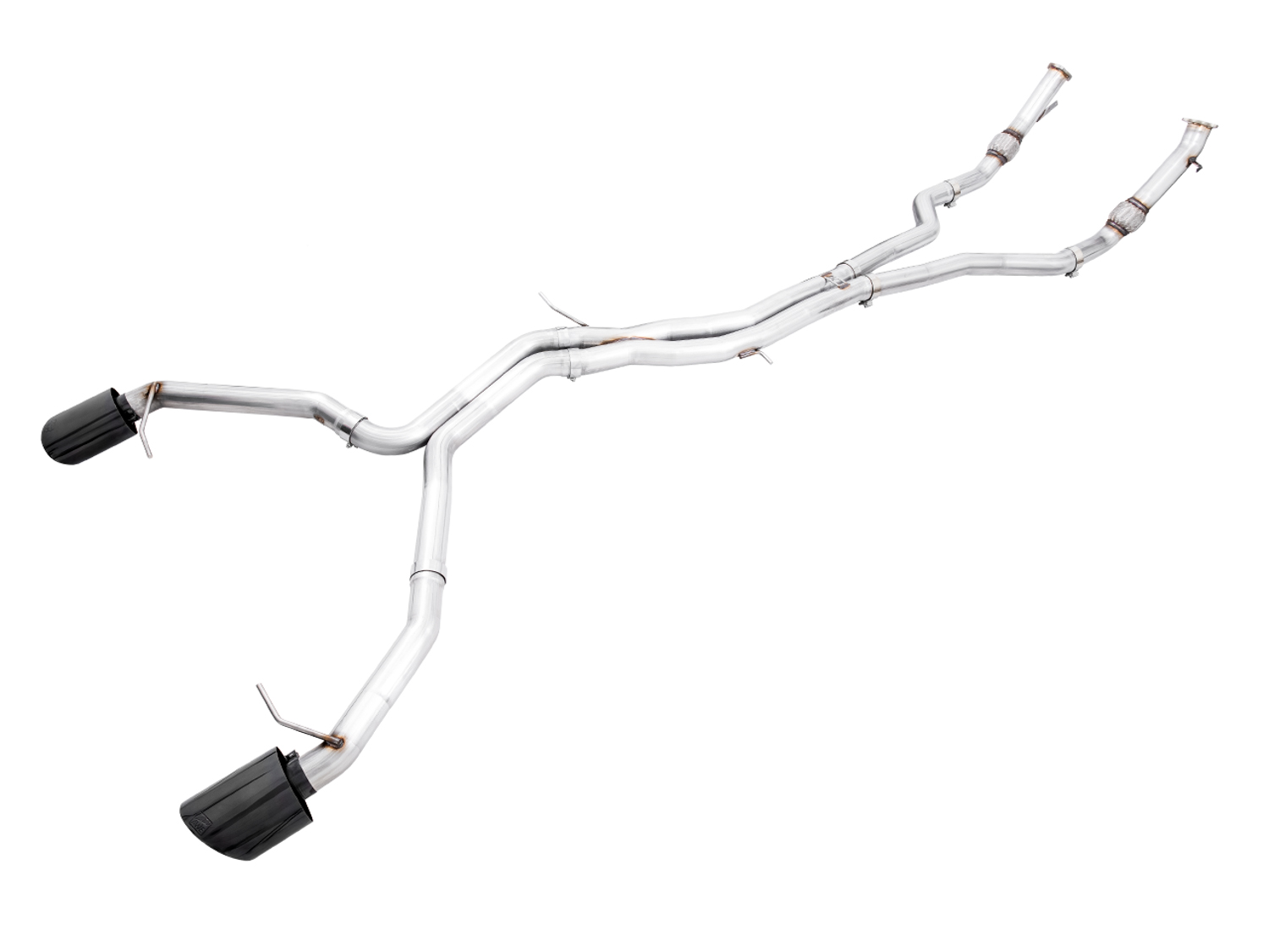 AWE Track Edition Exhaust for Audi B9 RS 5 Sportback - Non-Resonated - Diamond Black RS-style Tips 3020-33060