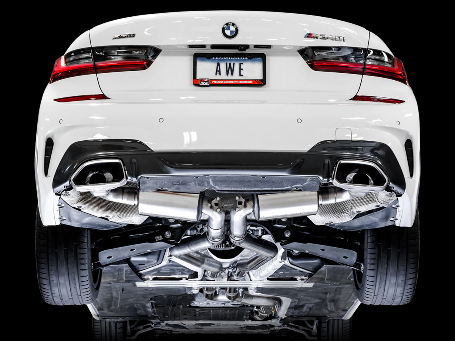 AWE Resonated Touring Edition Exhaust for G2X M340i / M440i - OE Tips 3015-11060