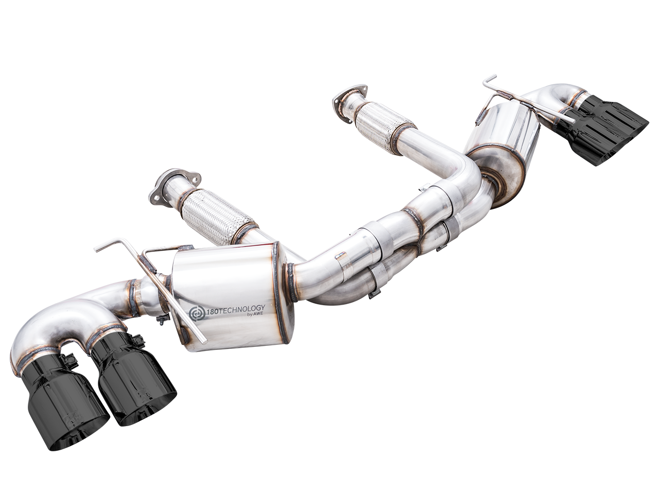 AWE Touring Edition Exhaust for C8 Corvette -- Diamond Black Tips 3015-43159