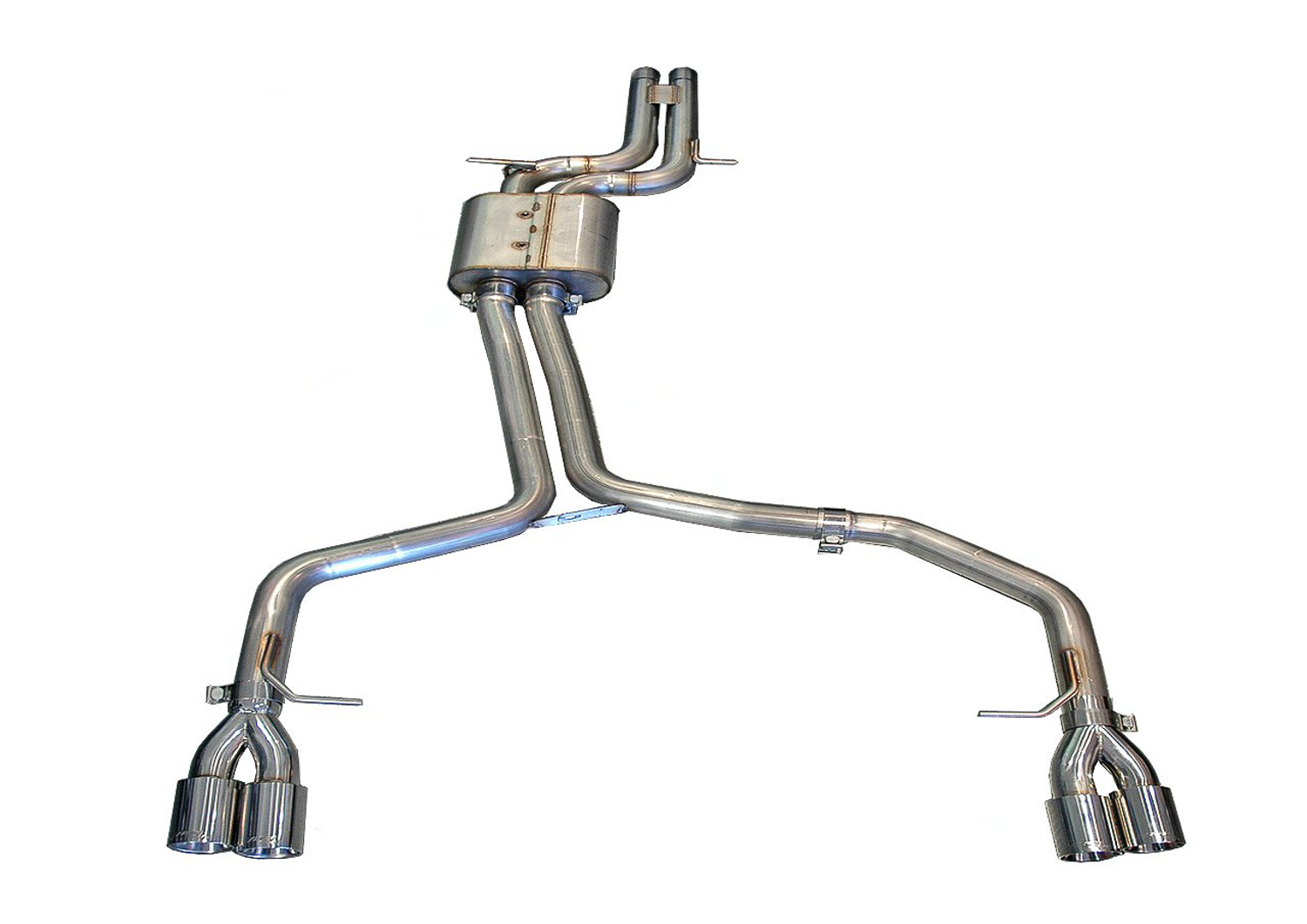 AWE Track Edition Exhaust for Audi B8 S4 3.0T - Chrome Silver Tips (90mm) 3020-42020