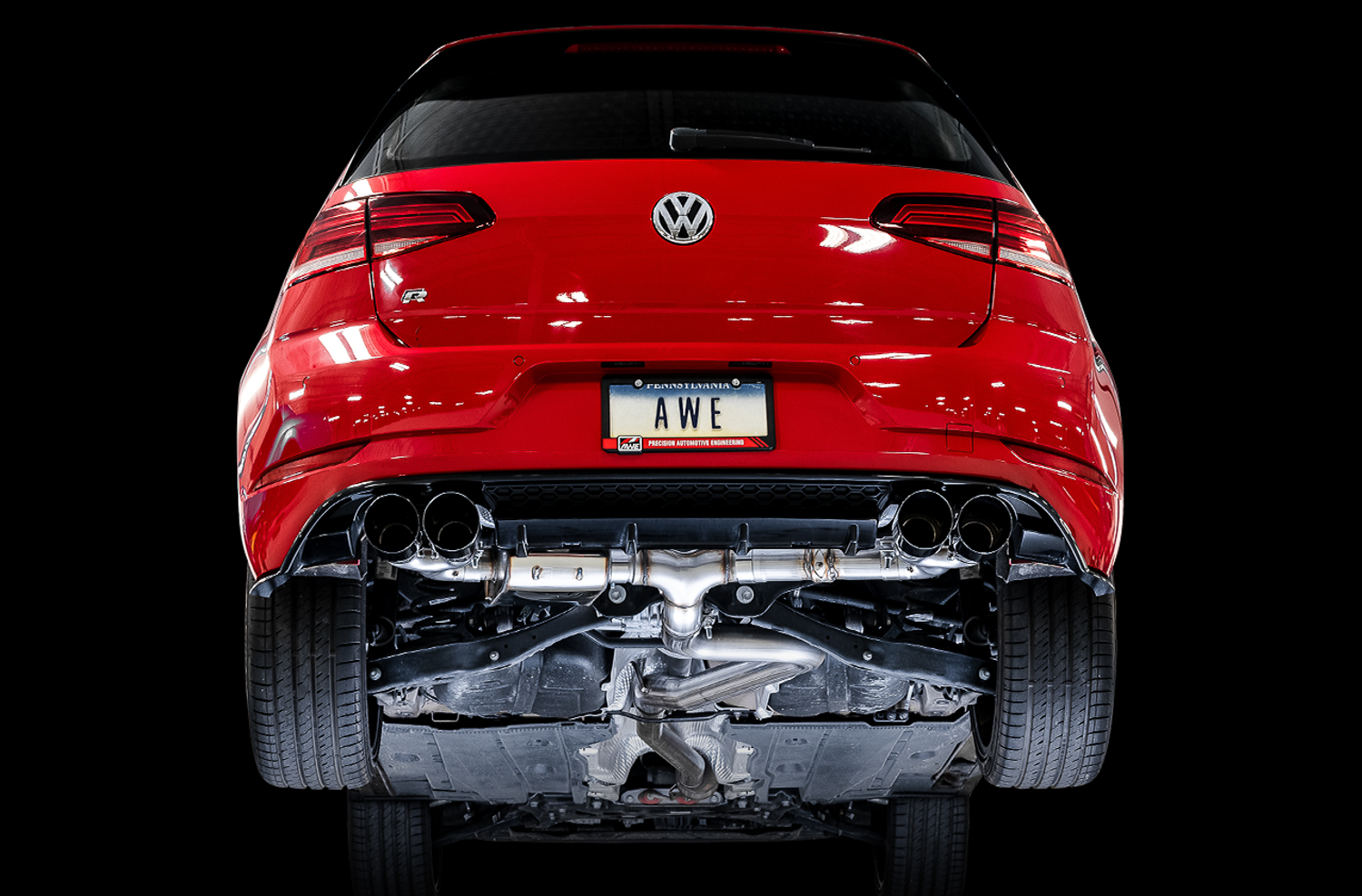 AWE SwitchPath™ Exhaust for MK7.5 Golf R - Chrome Silver Tips, 102mm 3025-42066