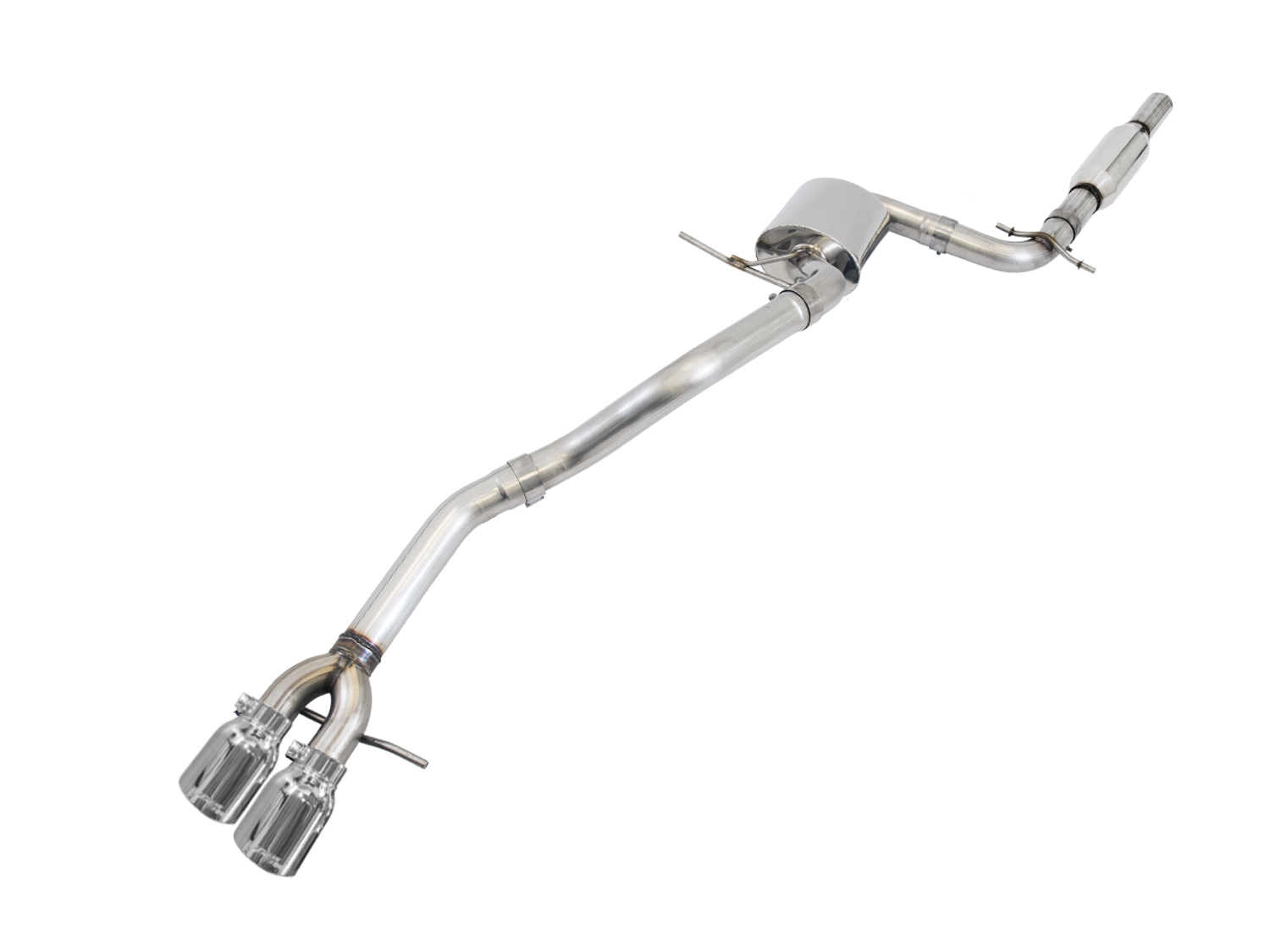 AWE Track Edition Exhausts for MK5 Jetta, MK6 Sportwagen 2.5L - Chrome Silver Tips 3020-22024