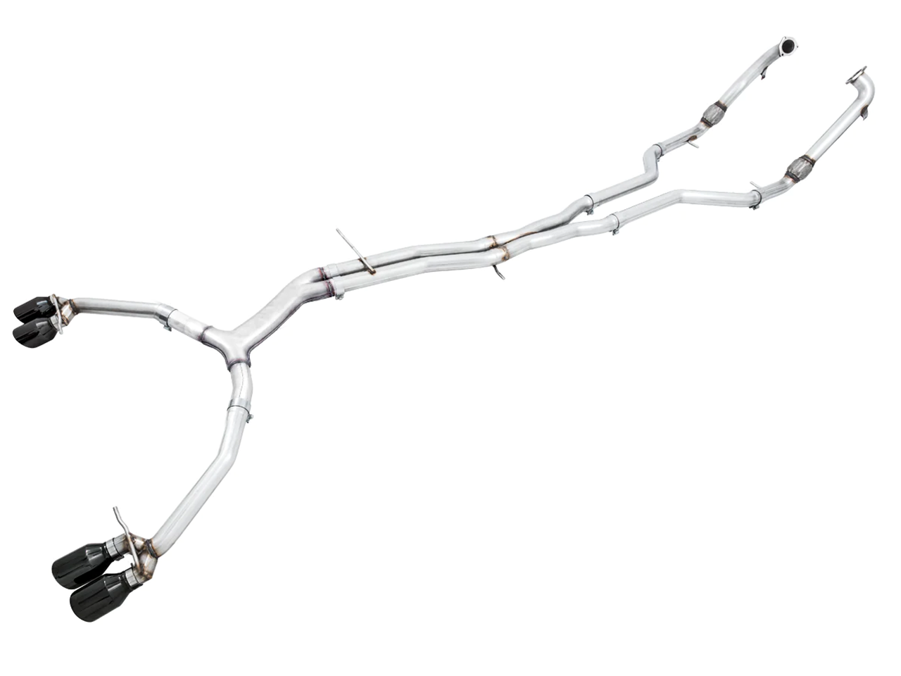 AWE Track Edition Exhaust for Audi B9 S5 Sportback - Non-Resonated - Diamond Black 102mm Tips 3010-43062