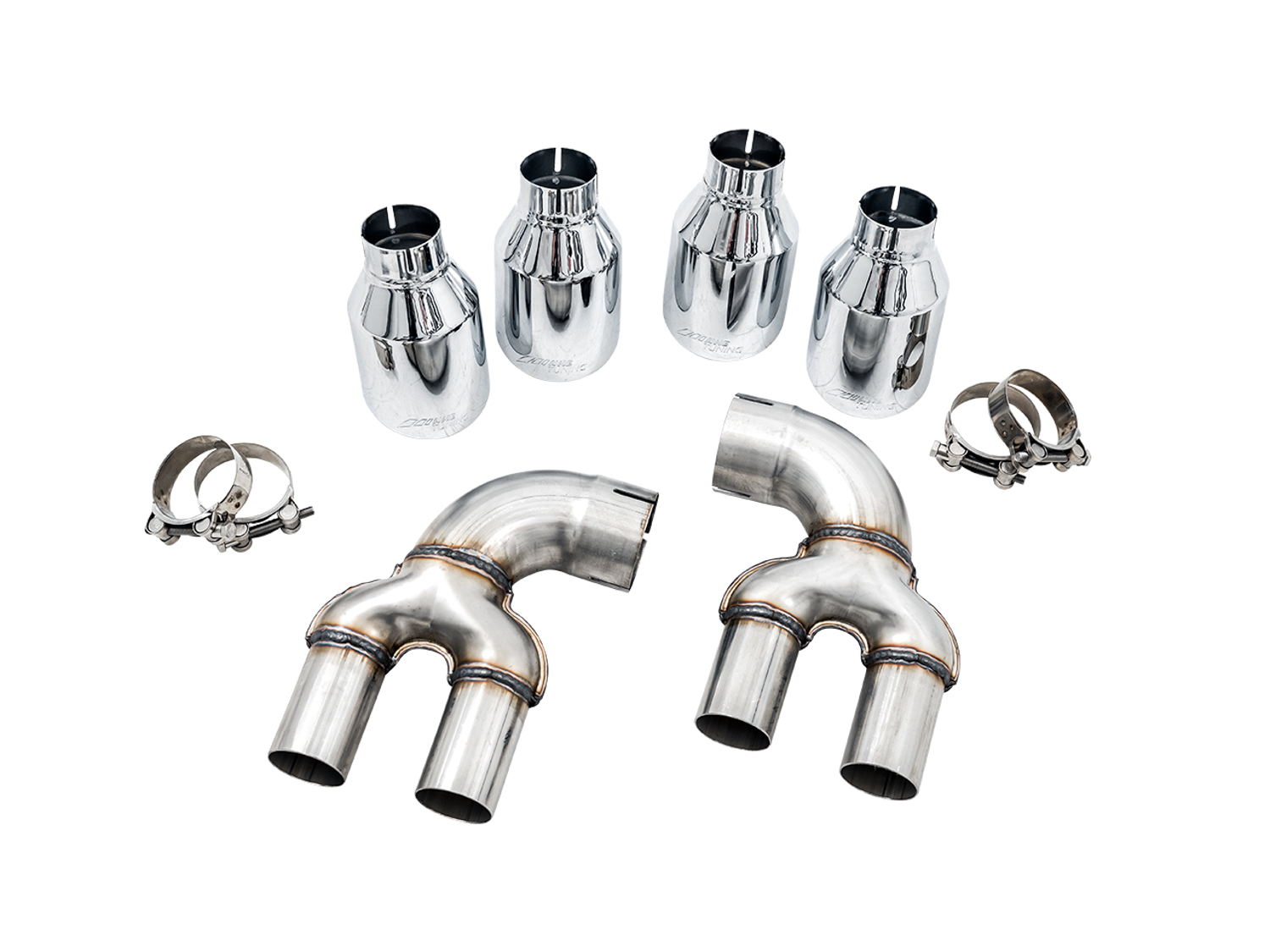 AWE OE-to-Quad Tip Conversion Kit for G2X M340i / M440i - Chrome Silver Tips 3810-42018