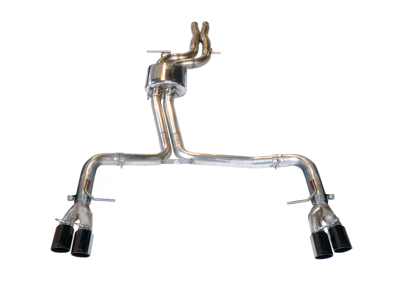 AWE Track Edition Exhaust for Audi S5 3.0T - Diamond Black Tips (90mm) 3010-43042