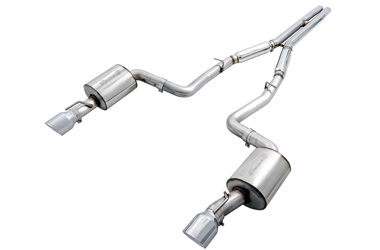 AWE Touring Edition Exhaust for 15+ Charger 6.4 / 6.2 SC - Chrome Silver Tips 3020-32056