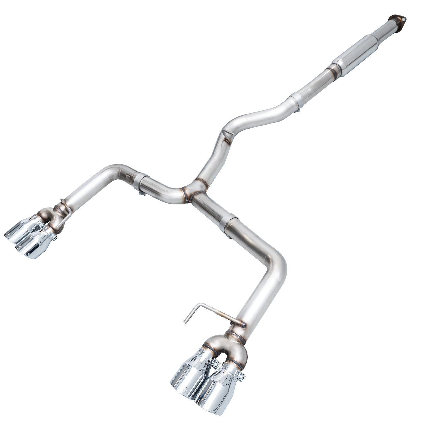 AWE Track Edition Exhaust for VA / GV WRX / STI Sedan - Chrome Silver Quad Tips (102mm) 3020-42058