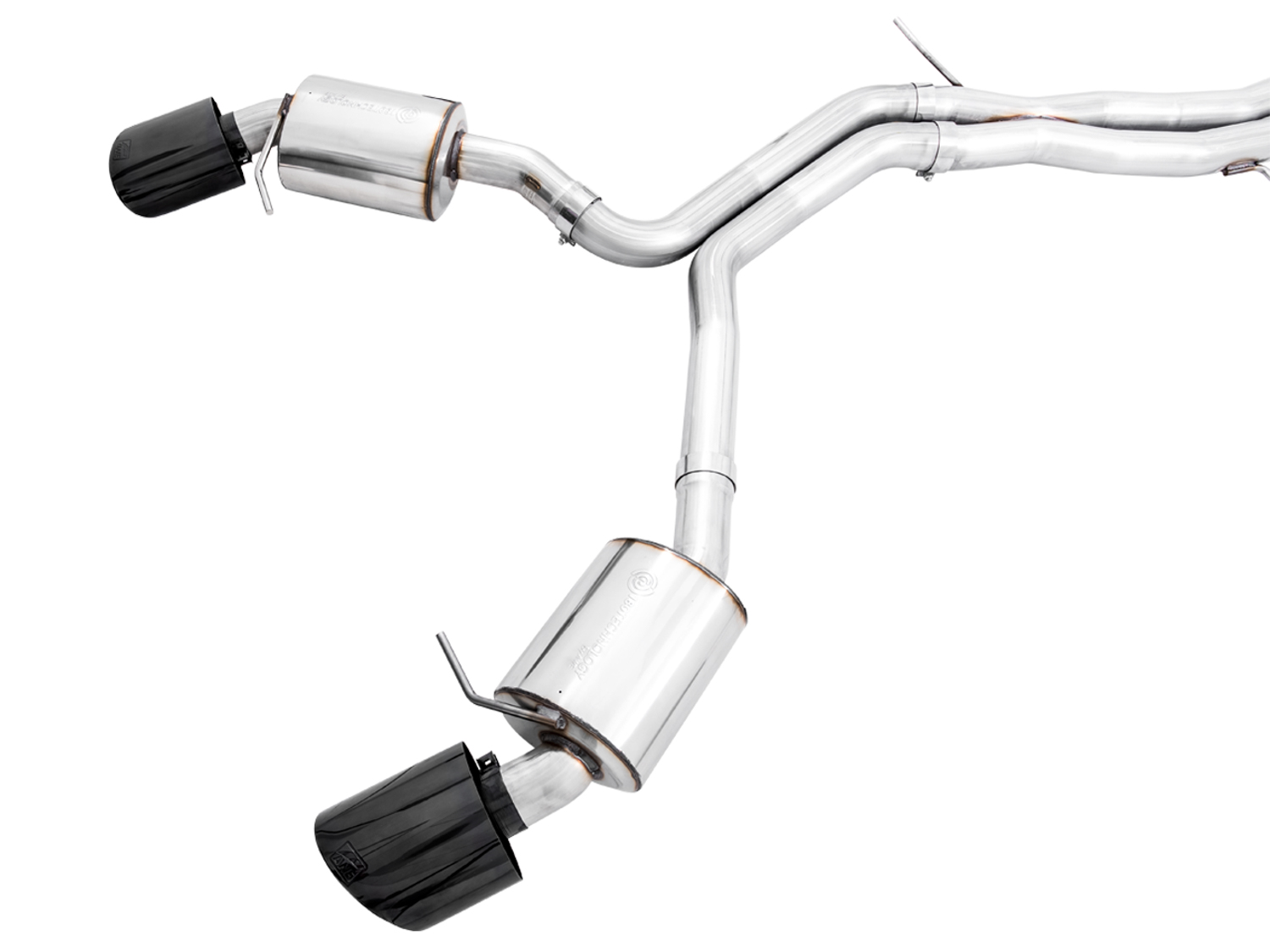 AWE Touring Edition Exhaust for Audi B9 RS 5 Sportback - Resonated - Diamond Black RS-style Tips 3015-33118
