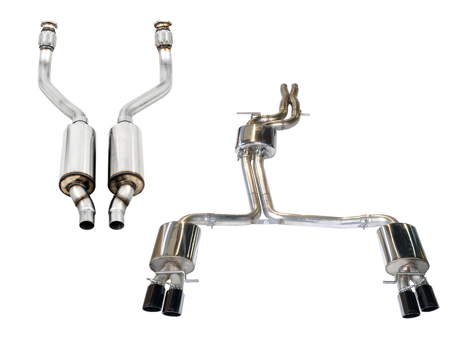 AWE Touring Edition Exhaust System for B8/8.5 S5 Cabrio (Exhaust + Resonated Downpipes) - Diamond Black Tips 3415-43012