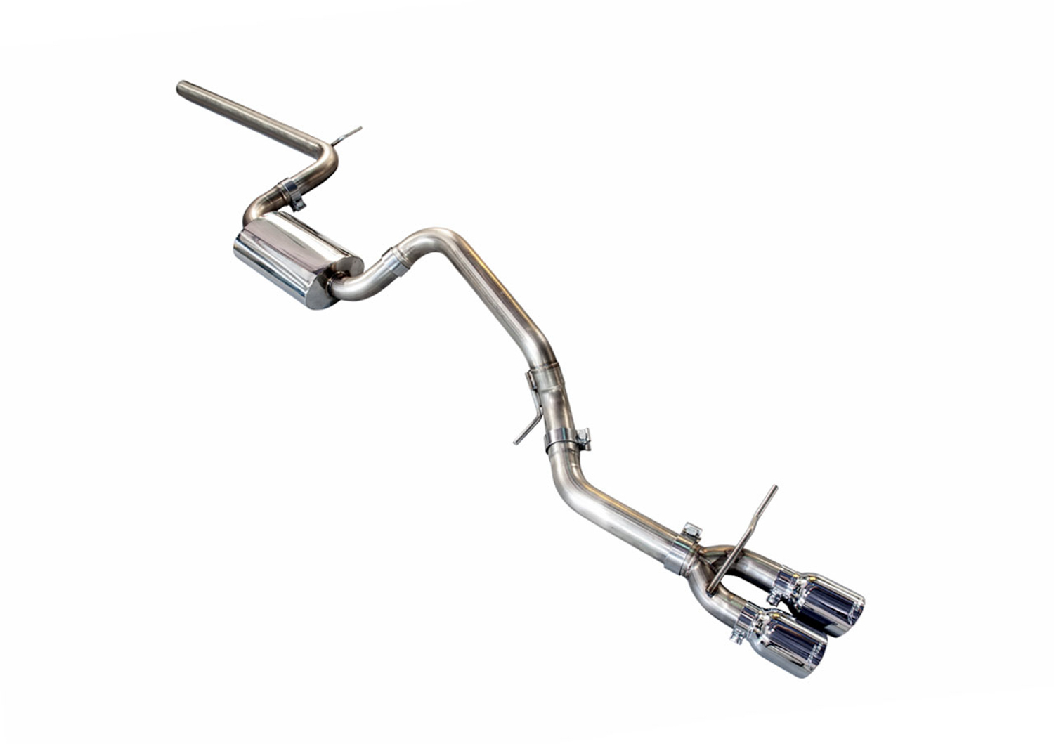 AWE Track Edition Exhaust for VW MK7 Golf SportWagen - Chrome Silver Tips (90mm) 3020-22016