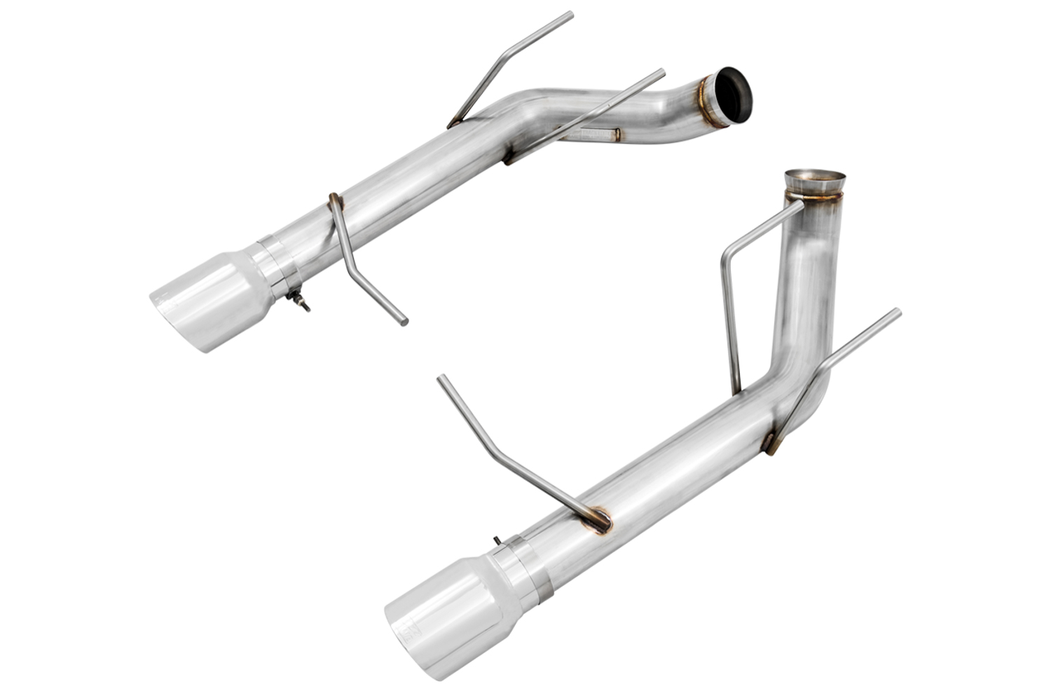 AWE Track Edition Axle-back Exhaust for the S197 Ford Mustang GT - Chrome Silver Tips 3020-32040