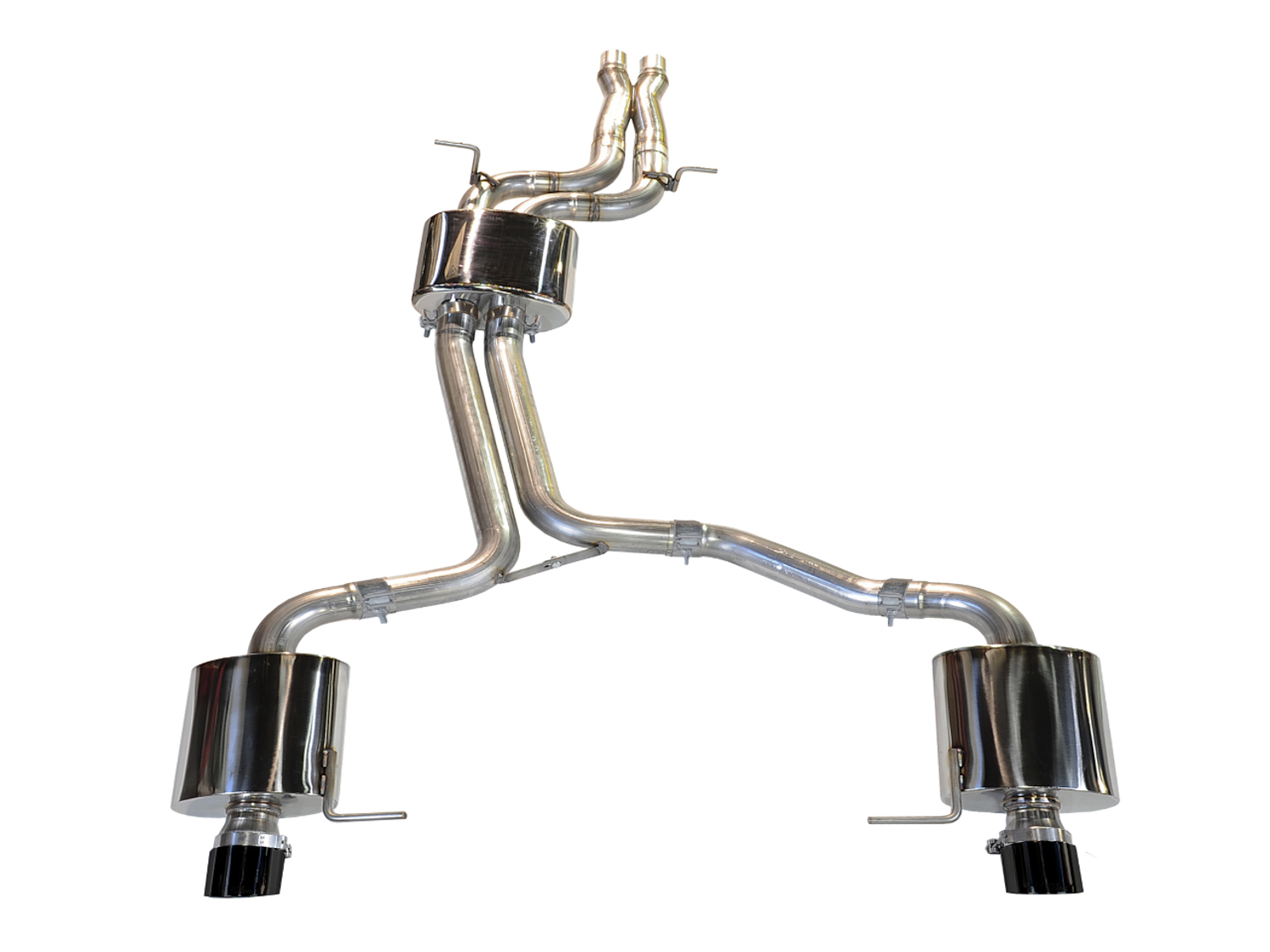 AWE Touring Edition Exhaust for 8R Q5 3.0T Dual Outlet, Diamond Black Tips 3015-33054