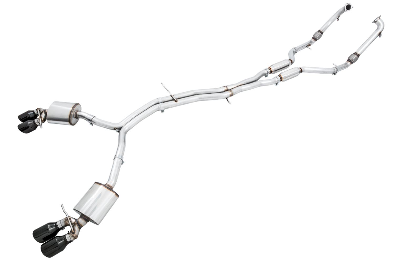AWE Touring Edition Exhaust for Audi B9 S5 Coupe - Diamond Black 102mm Tips 3015-43092