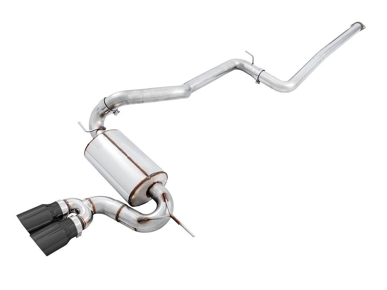 AWE Touring Edition Cat-back Exhaust for Ford Focus ST - Non-Resonated - Diamond Black Tips 3015-33092