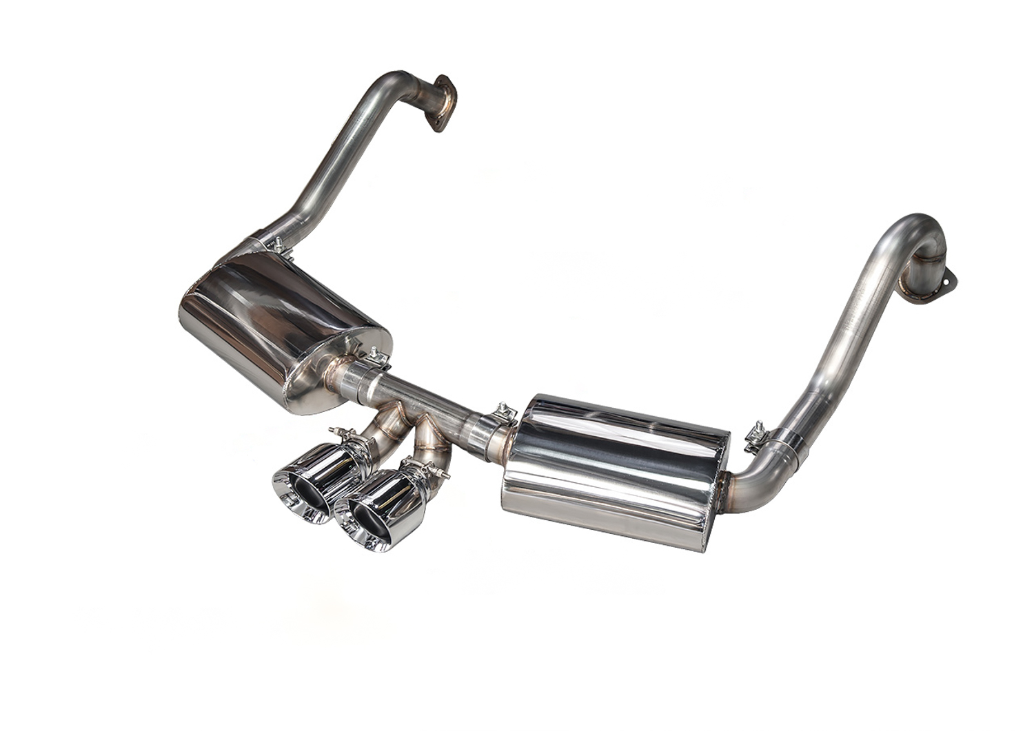 AWE Performance Exhaust System for Porsche 981 - With Chrome Silver Tips 3010-32020