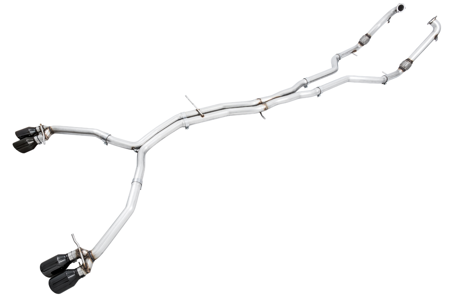 AWE Track Edition Exhaust for Audi B9 S5 Coupe - Diamond Black 102mm Tips 3010-43058